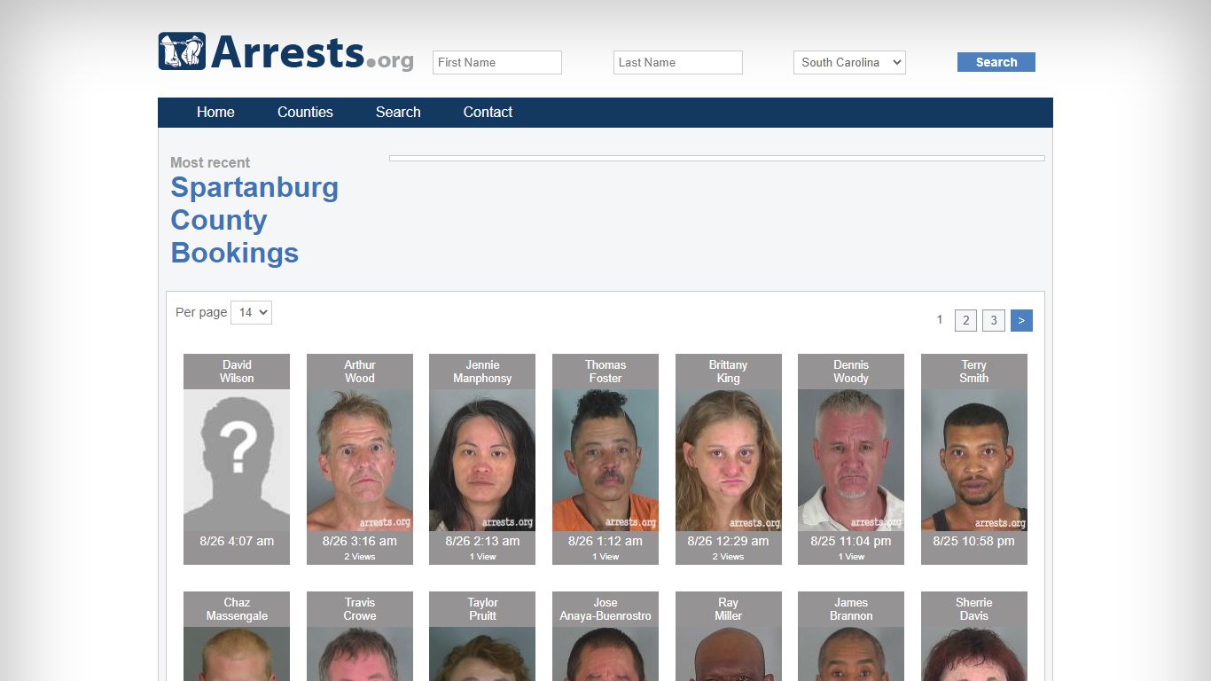 Spartanburg County Arrests and Inmate Search